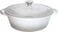 KINGHOFF 1522 - Gietijzeren Braadpan - Ovaal - 30cm - 4,5l - Grijs - Emaille