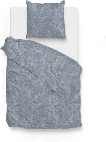 Zo Home Dekbedovertrek Katoen Paisley Di Lino Linnen Look - Denim 140x200/220cm
