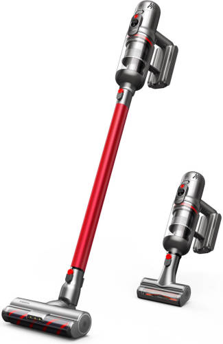 Puppyoo T12 Home Steelstofzuiger Draadloos Met Handstofzuiger - Hepa 12 - Rood