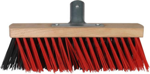 Talen Tools Bezemkop Buiten Rood/zwart Hout/nylon 30 Cm - Bezem