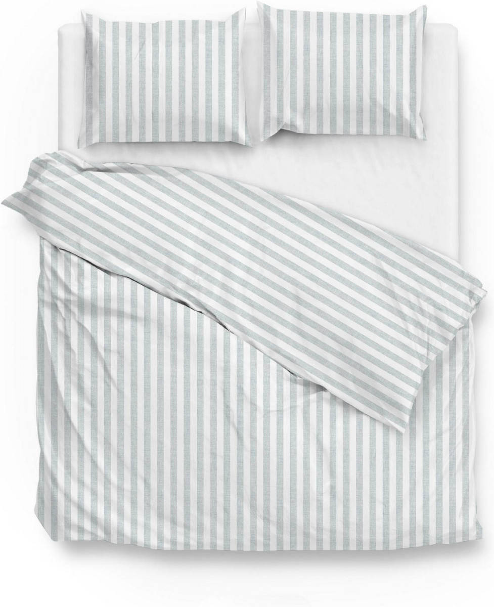 Zo Home Dekbedovertrek Katoen Banda Di Lino Linnen Look - Mint Green 240x200/220cm