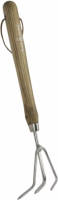 Talen Tools Dutch Garden - Handcultivator Lang - Hoogwaardig Rvs - Fsc Hout