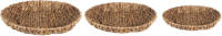 Clayre & Eef Opbergmanden Set Van 3 Ø 40 Cm Bruin Rotan Rond Mand Opbergmand Bruin Mand Opbergmand