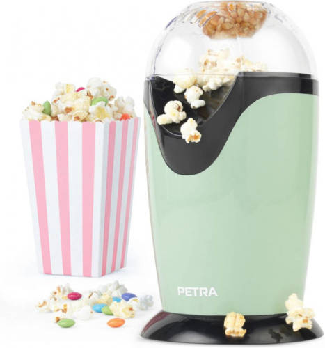 Petra Retro Popcornmachine - Inclusief Maatbeker - Popcorn Zonder Olie Of Boter - 1200w