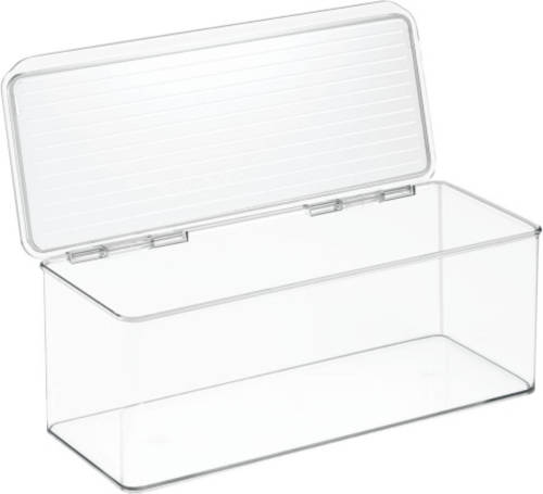 iDesign - Opbergbox Met Deksel, 34.3 X 14.6 X 12.7 Cm, Stapelbaar, Kunststof, Transparant - iDesign Kitchen Binz