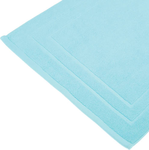 Atmosphera Badkamerkleed/badmat Voor Op De Vloer Aqua Blauw 50 X 70 Cm - Badmatjes