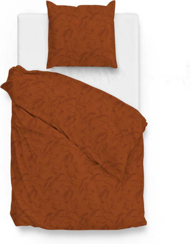 Zo Home Dekbedovertrekset Katoen Satijn Fiori Di - Copper Orange 140x200/220cm