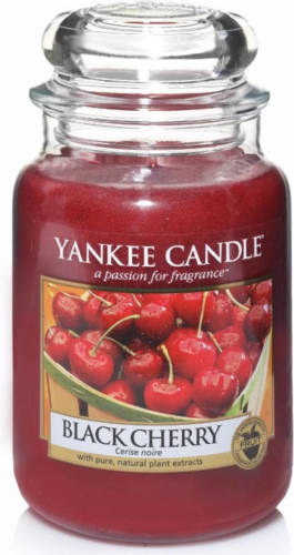 Yankee Candle - Black Cherry Geurkaars - Large Jar - Tot 150 Branduren