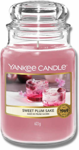 Yankee Candle - Sweet Plum Sake Geurkaars - Large Jar - Tot 150 Branduren