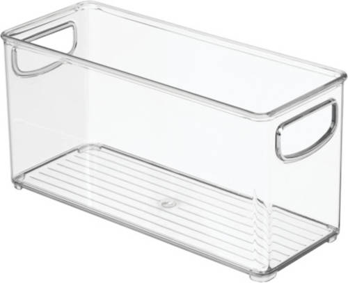 iDesign - Opbergbox Met Handvaten, 10.2 X 25.4 X 12.7 Cm, Stapelbaar, Kunststof, Transparant - iDesign Kitchen Binz