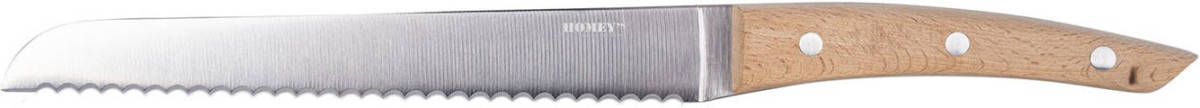 Homey's Bokträ Broodmes - 20cm - Kartel - Rvs/beukenhout - Doos