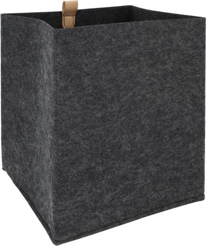 QUVIO Organizer Vierkant - 23 X 26,5 Cm - Vilt - Donker Grijs
