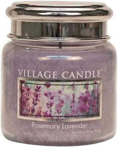 Village Candle Geurkaars Rosemary Lavender 7 Cm Wax/glas Lila