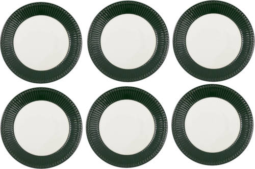 GreenGate Dinerbord Alice Pinewood Green (Ø 26.5 Cm) - Set Van 6 Stuks