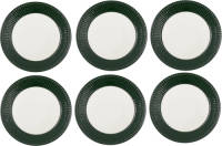 GreenGate Ontbijtbord Alice Pinewood Green Ø 23cm - Set Van 6 Stuks