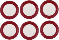 GreenGate Ontbijtbord Alice Claret Red Ø 23cm - Set Van 6 Stuks