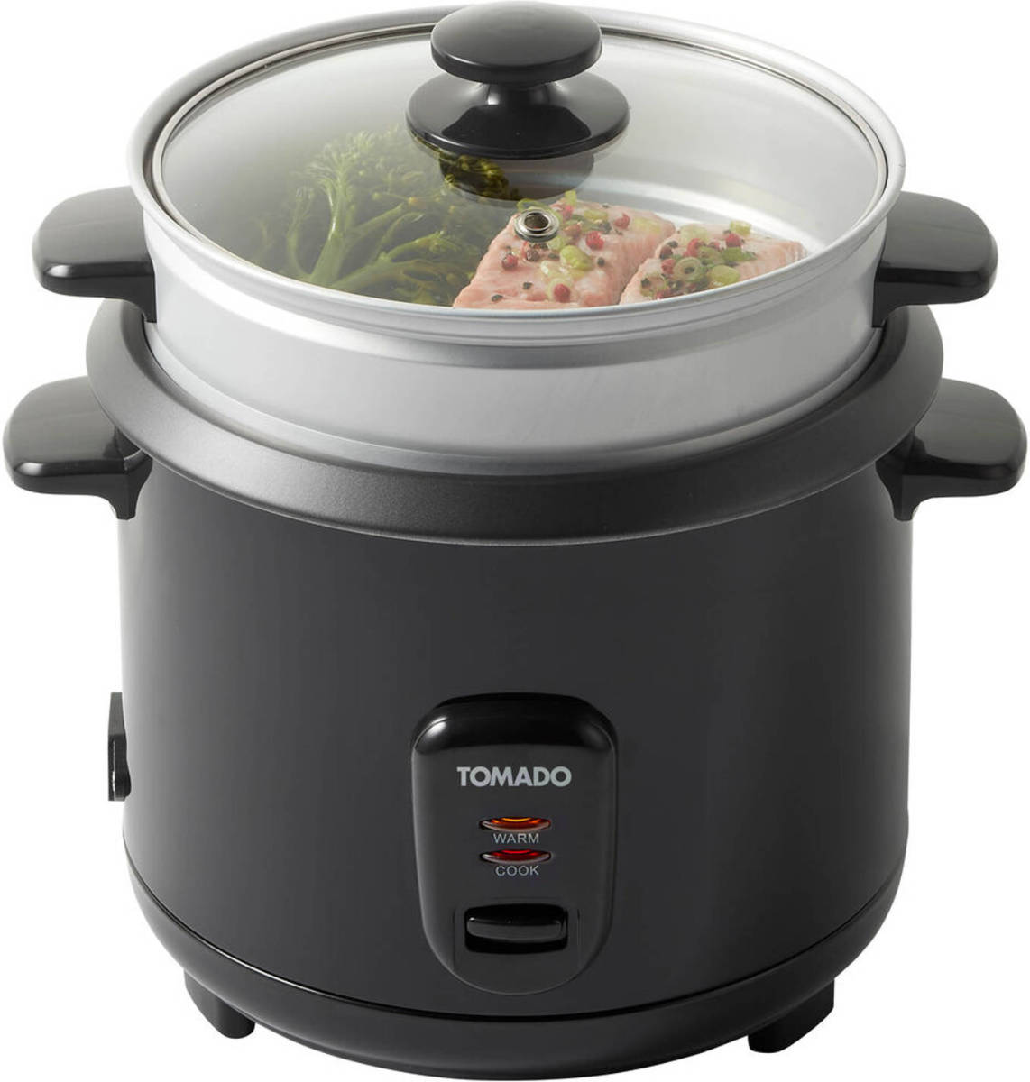 Tomado Trc1501b - Rijstkoker - Inhoud: 1,5 Liter - Warmhoudfunctie - Anti Aanbaklaag - Zwart