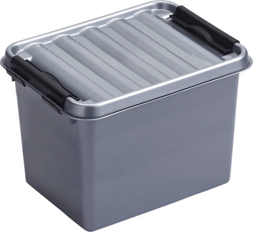 Sunware - Q-line Opbergbox 3l Metaal Zwart - 20 X 15 X 14,3 Cm
