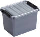 Sunware - Q-line Opbergbox 3l Metaal Zwart - 20 X 15 X 14,3 Cm