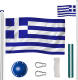 Tectake - Aluminium Vlaggenmast Griekenland
