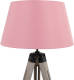 MaxxHome Vloerlamp Lilly - Leeslamp - Driepoot - Hout -145 Cm - E27 - Led - 40w - Rose