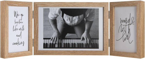 Henzo Fotolijst - Piano Triple Swing Landscape - Fotomaat 10x15 Cm - Eiken