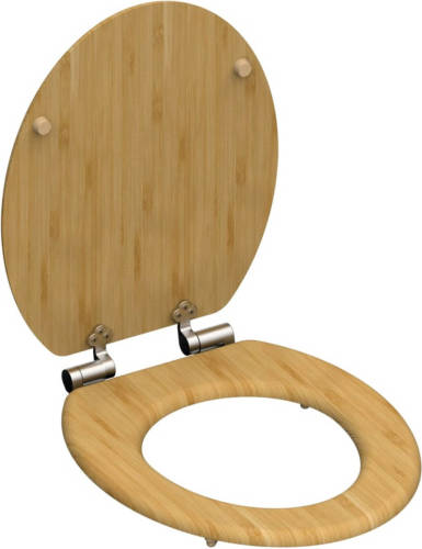 SCHÜTTE Toiletbril Met Soft-close Natural Bamboo