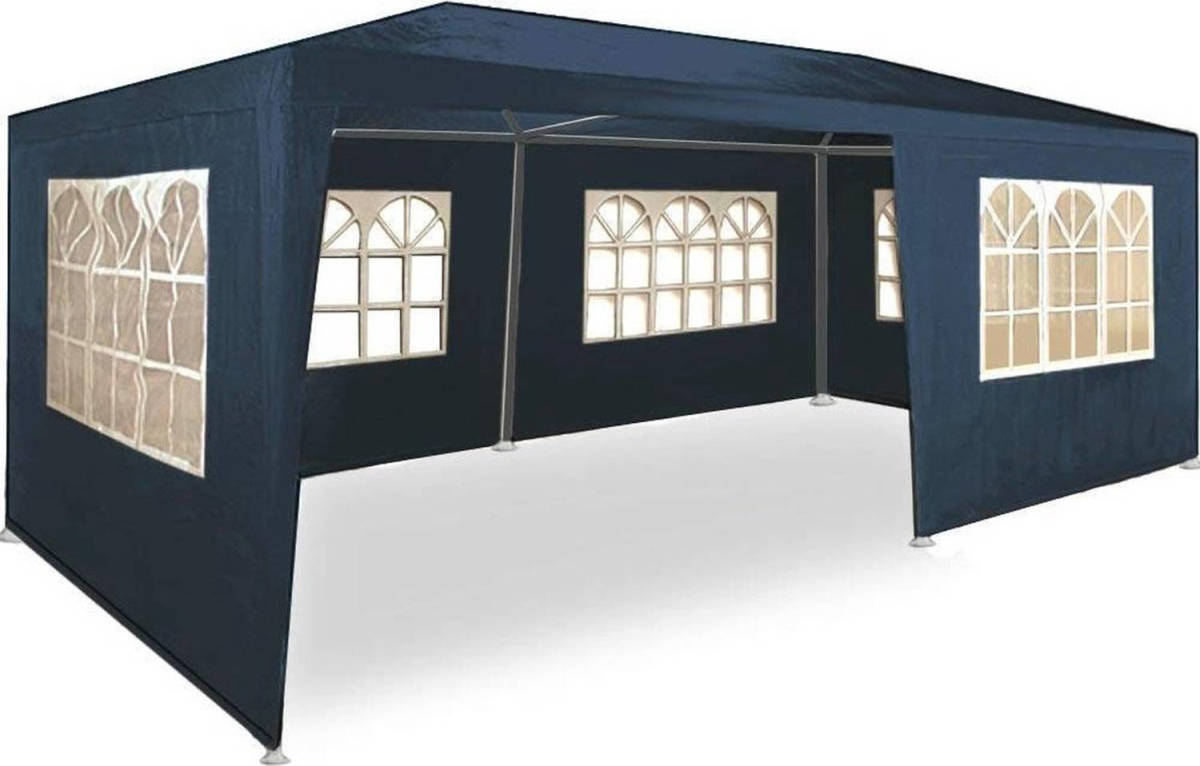 MaxxGarden Partytent - Paviljoen - 3x6m - Incl. Zijwanden - Waterdicht - Blauw