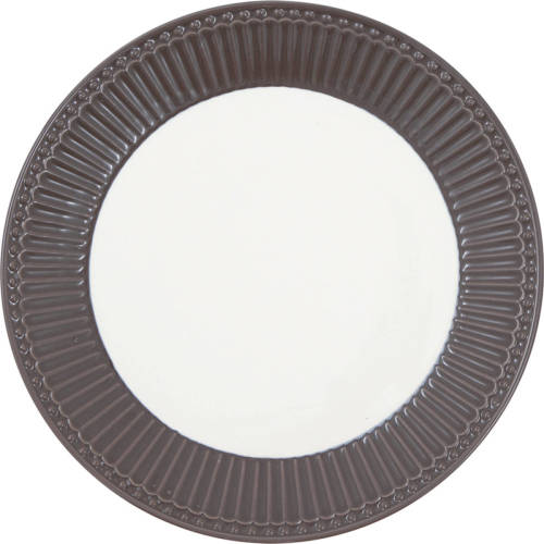 GreenGate Ontbijtbord Alice Donker Chocolade Ø 23cm