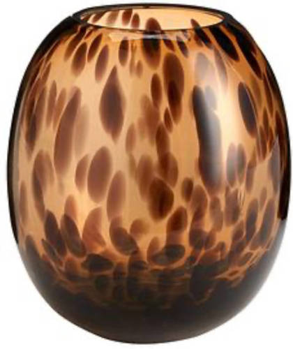 CASA DI ELTURO Deco Vaas Panter - Cheetah Amber - H26 Cm