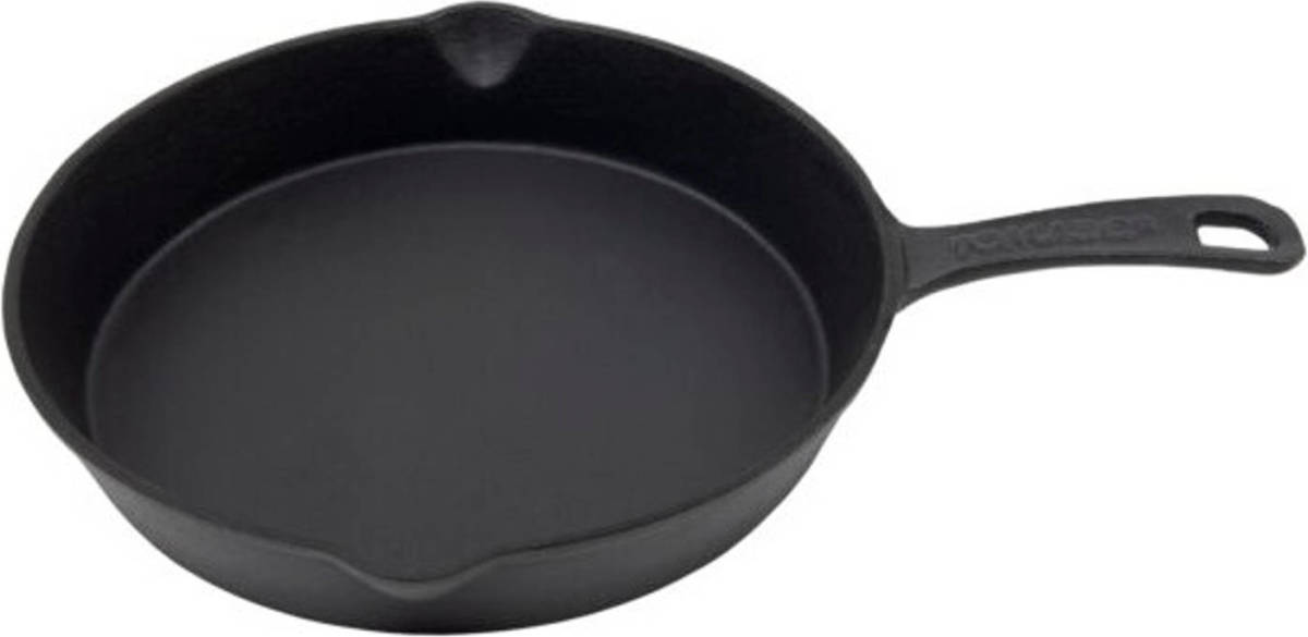 Tomado Koekenpan Zwart - Gietijzer - ø 25 Cm - Zonder Anti-aanbaklaag