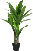 Shoppartners Groene Dracaena/drakenbloedboom Kunstplant 105 Cm In Zwarte Pot - Kunstplanten