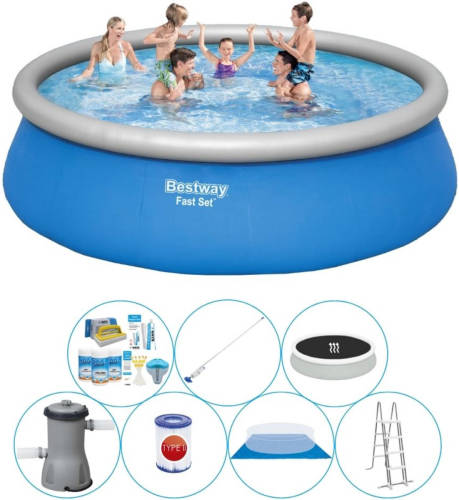 Bestway Fast Set Rond 457x122 Cm - Deluxe Zwembad Pakket