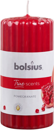 Bolsius Geurkaars True Scents Pomegranate 12 Cm Wax Rood