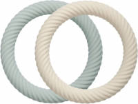 Little Lovely Company Llc - Siliconen Bijtring - Sage Cream - 2 Stuks