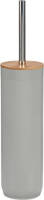 Shoppartners Berilo Toiletborstel En -Houder 39 X 9,5 Cm Bamboe/rvs Grijs