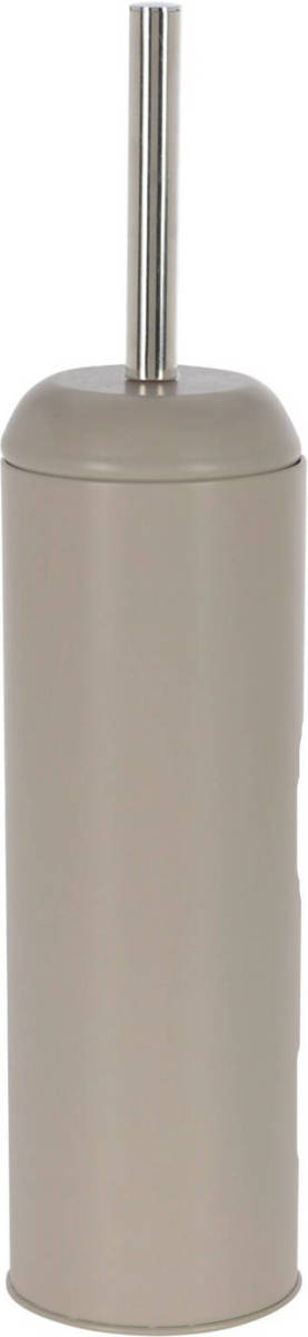 Excellent Houseware - Toiletborstel Met Houder - Rond - Taupe - 40cm - Toiletborstels
