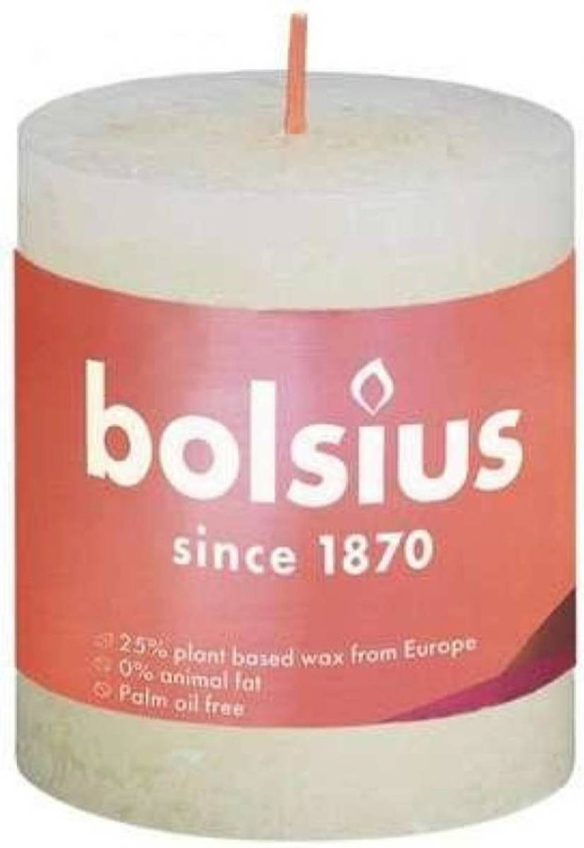 Bolsius Stompkaars Soft Pearl Ø68 Mm - Hoogte 8 Cm - Parelwit - 35 Branduren