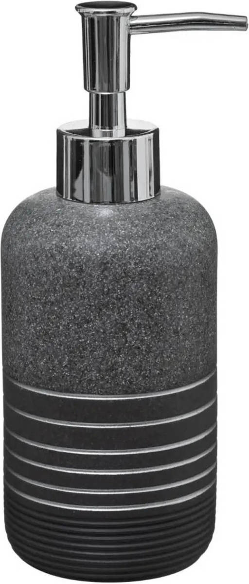 5five Zeeppompje/zeepdispenser Van Kunststeen - Zilver - 300 Ml - Zeeppompjes