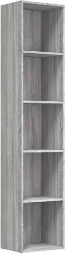 VidaXL Boekenkast 40x30x189 Cm Bewerkt Hout Grijs Sonoma Eikenkleurig