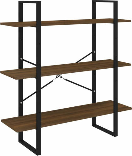 VidaXL Boekenkast 100x30x105 Cm Bewerkt Hout Bruineikenkleurig