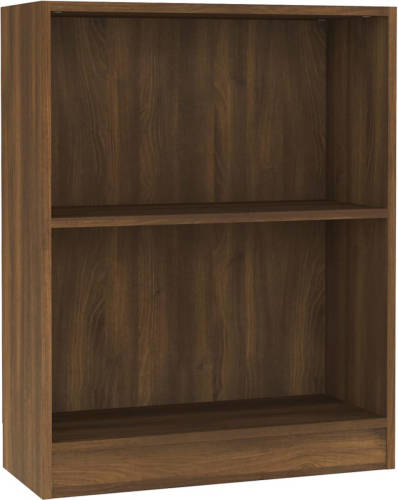 VidaXL Boekenkast 60x24x74,5 Cm Bewerkt Hout Bruineikenkleurig