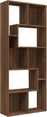 VidaXL Boekenkast 67x24x161 Cm Bewerkt Hout Bruineikenkleurig