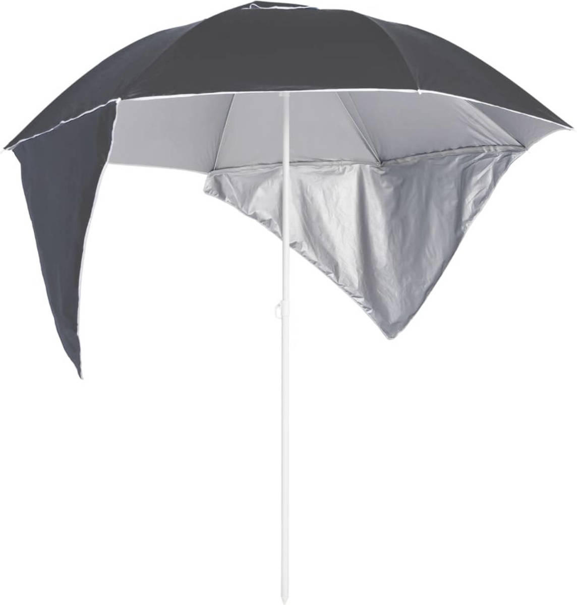 VidaXL Strandparasol Met Zijwanden 215 Cm Antracietkleurig