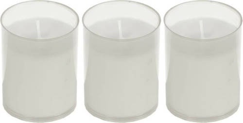 Candles by Spaas 3x Witte Kaars Navulling Voor Kaarsenhouder 5 X 6,5 Cm 24 Branduren - Stompkaarsen