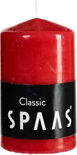 Candles by Spaas 1x Rode Cilinderkaars/stompkaars 6 X 10 Cm 25 Branduren - Stompkaarsen