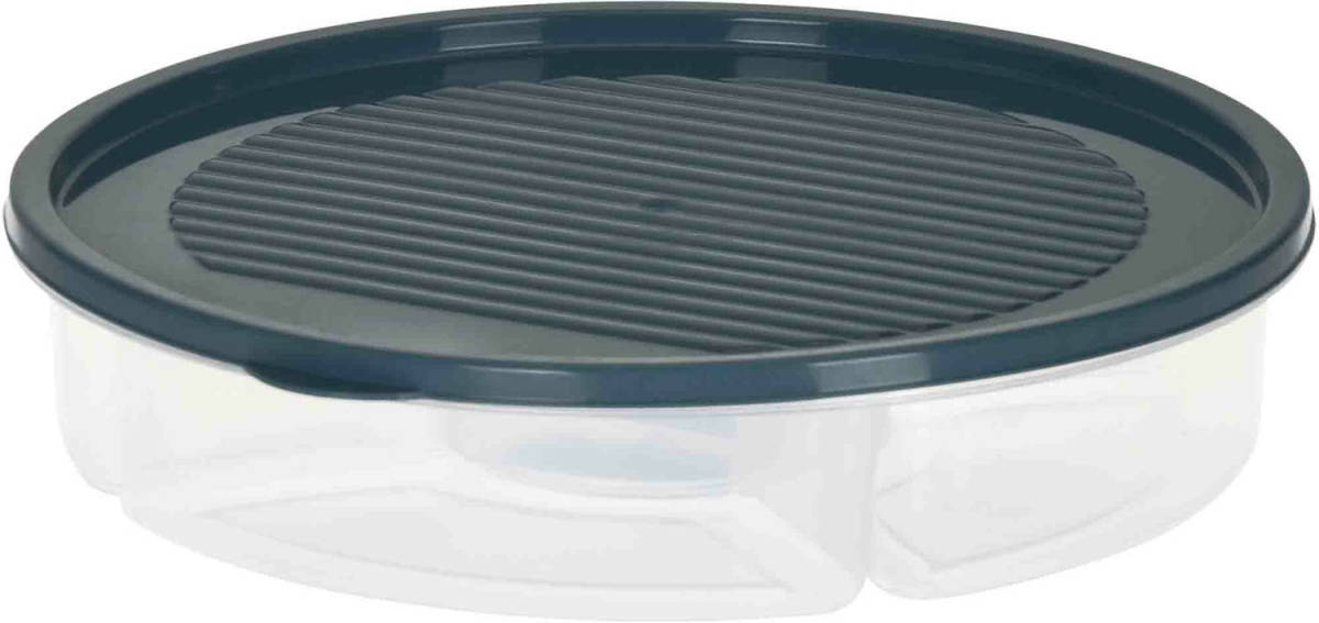 Excellent Houseware Vershoudbakje/bewaarbakje - Luchtdicht - 5 Vakjes - Grijs - Kunststof - 2 Liter - Vershoudbakjes