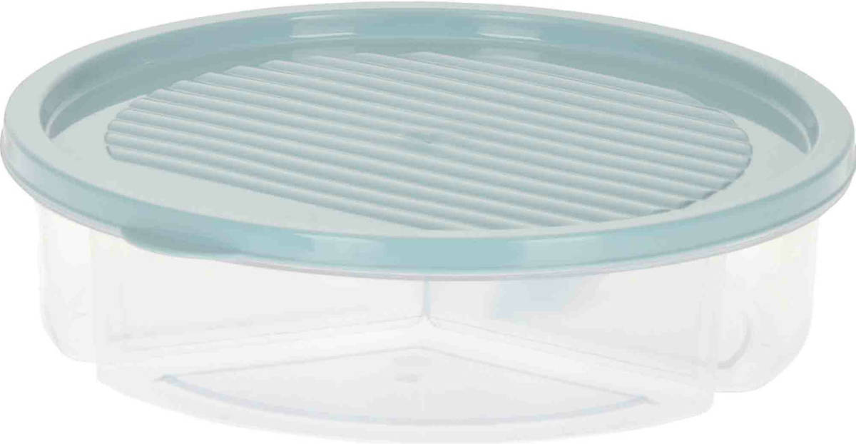 Excellent Houseware Vershoudbakje/bewaarbakje - Luchtdicht - 3 Vakjes - Wit - Kunststof - 1,2 Liter - Vershoudbakjes