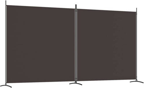 VidaXL Kamerscherm Met 2 Panelen 348x180 Cm Stof Bruin