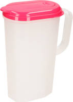 Forte Plastics Waterkan/sapkan Transparant/fuchsia Met Deksel 2 Liter Kunststof - Schenkkannen